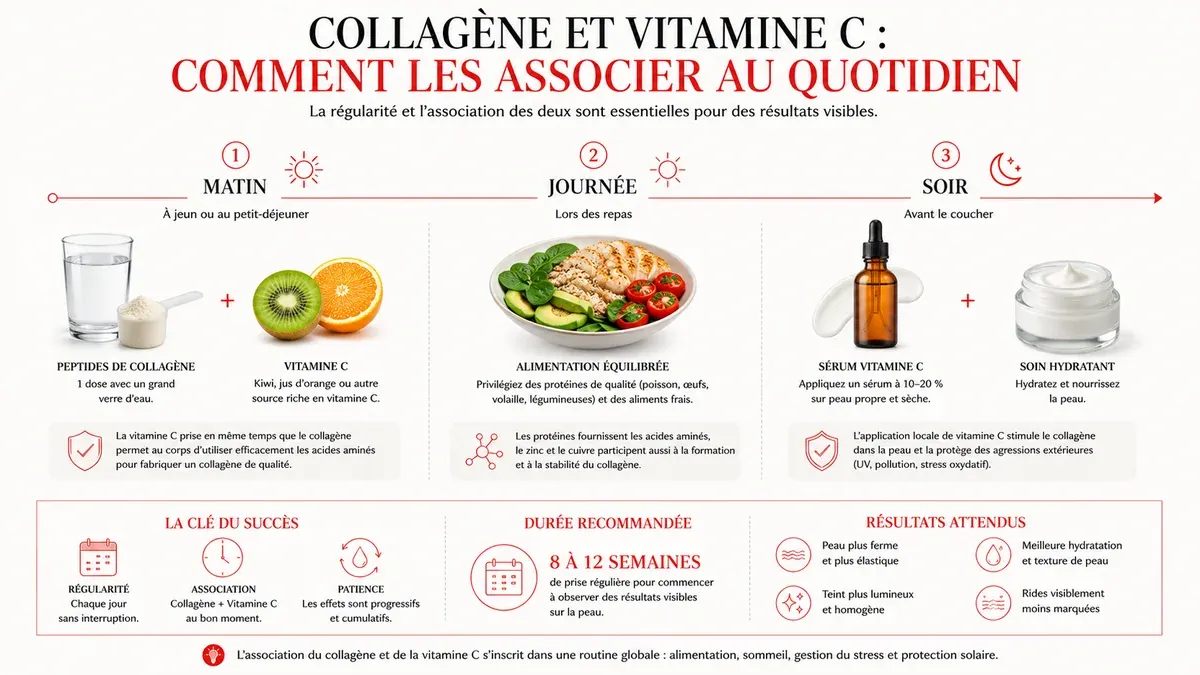 Infographie : Les autres nutriments utiles au collagène