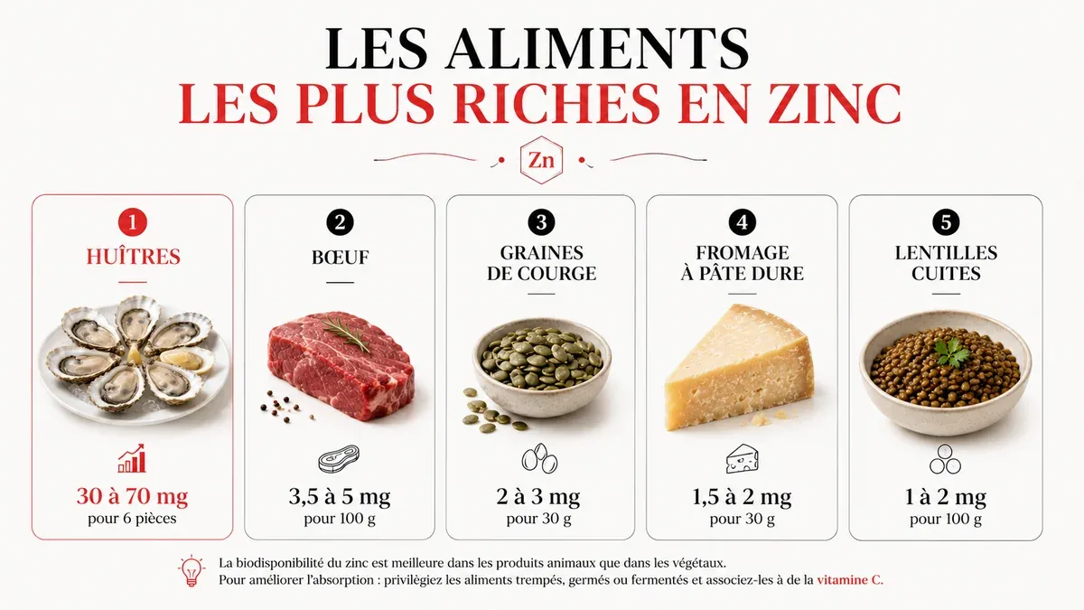 Infographie : Zinc et cuivre : un équilibre à respecter
