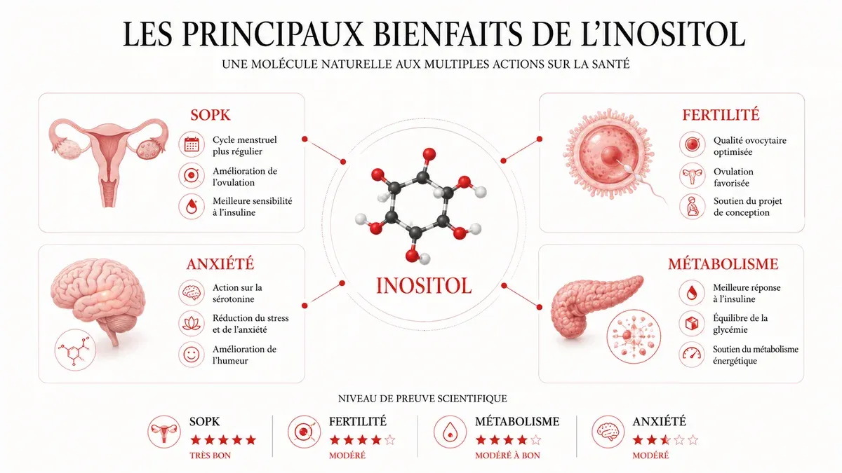 Infographie : Inositol et syndrome des ovaires polykystiques