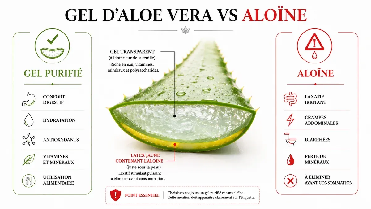 Infographie : Les bienfaits de l'aloe vera à boire sur la digestion