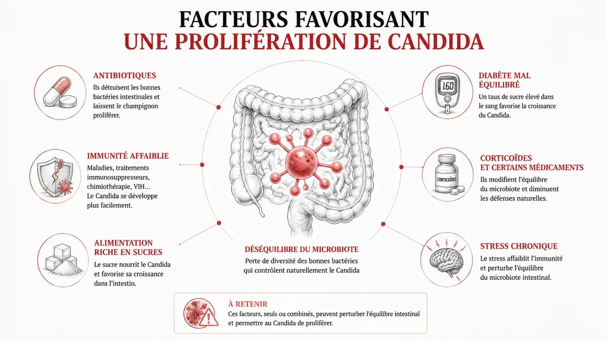 Infographie : Comment diagnostiquer une candidose intestinale