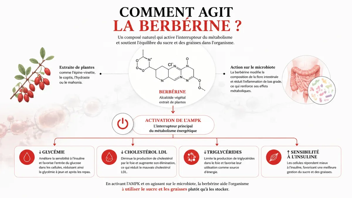 Infographie : La berbérine et la glycémie