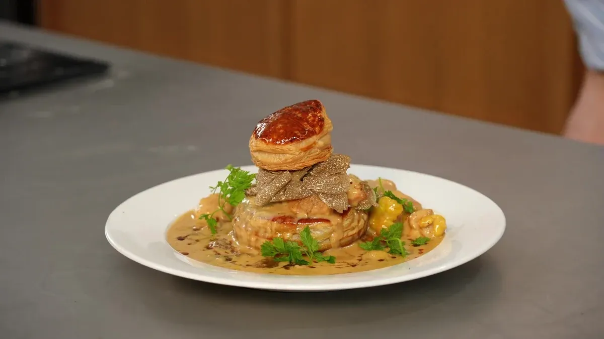Vol-au-vent, ris de veau et truffe