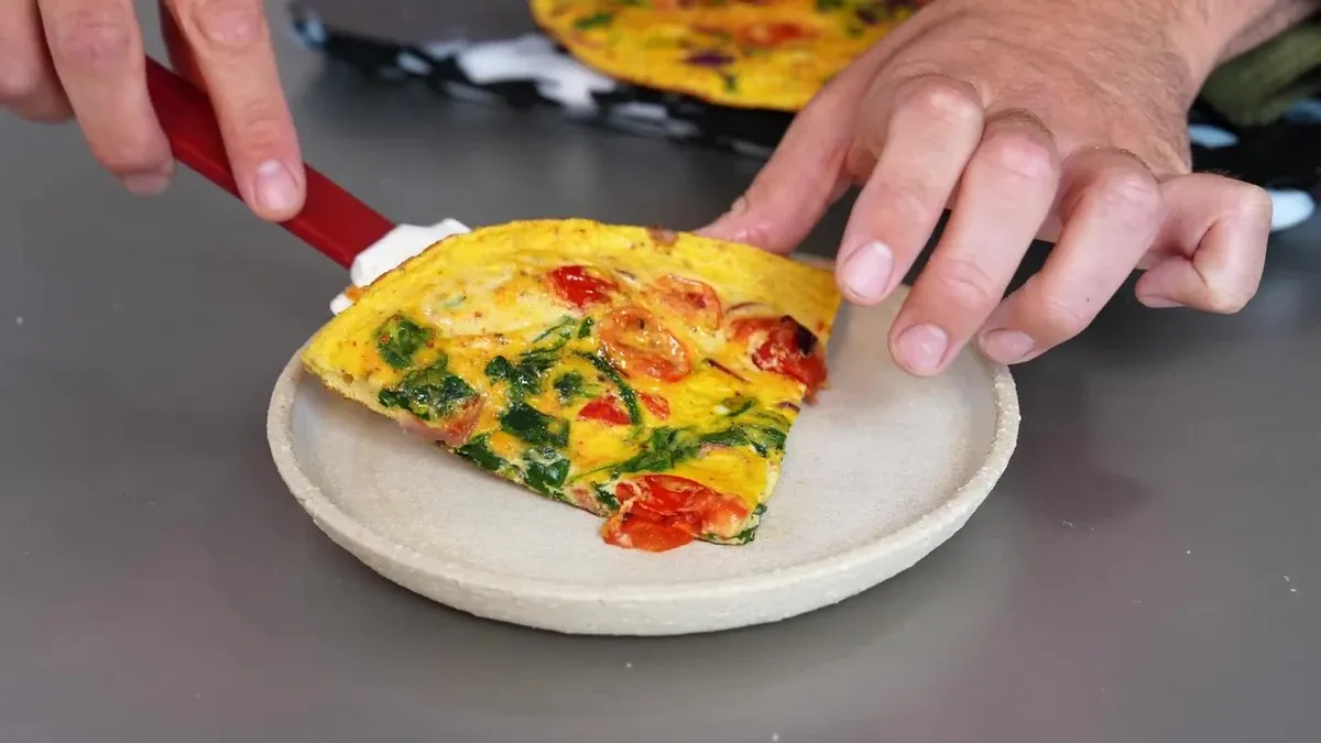 Frittata express aux épinards et tomates cerises