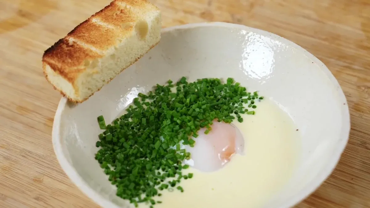 Oeuf parfait et creme de comte