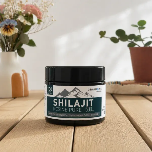 Le packaging de la résine de shilajit chez Granions