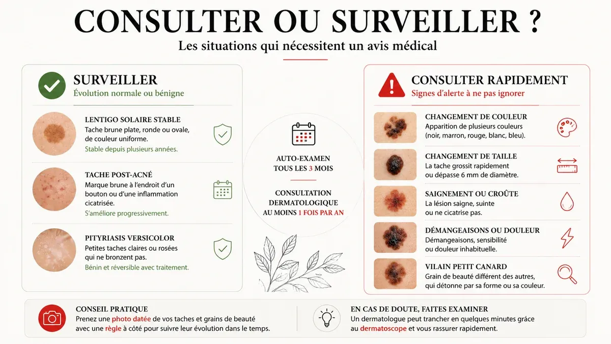 Infographie : Quand consulter un dermatologue sans attendre