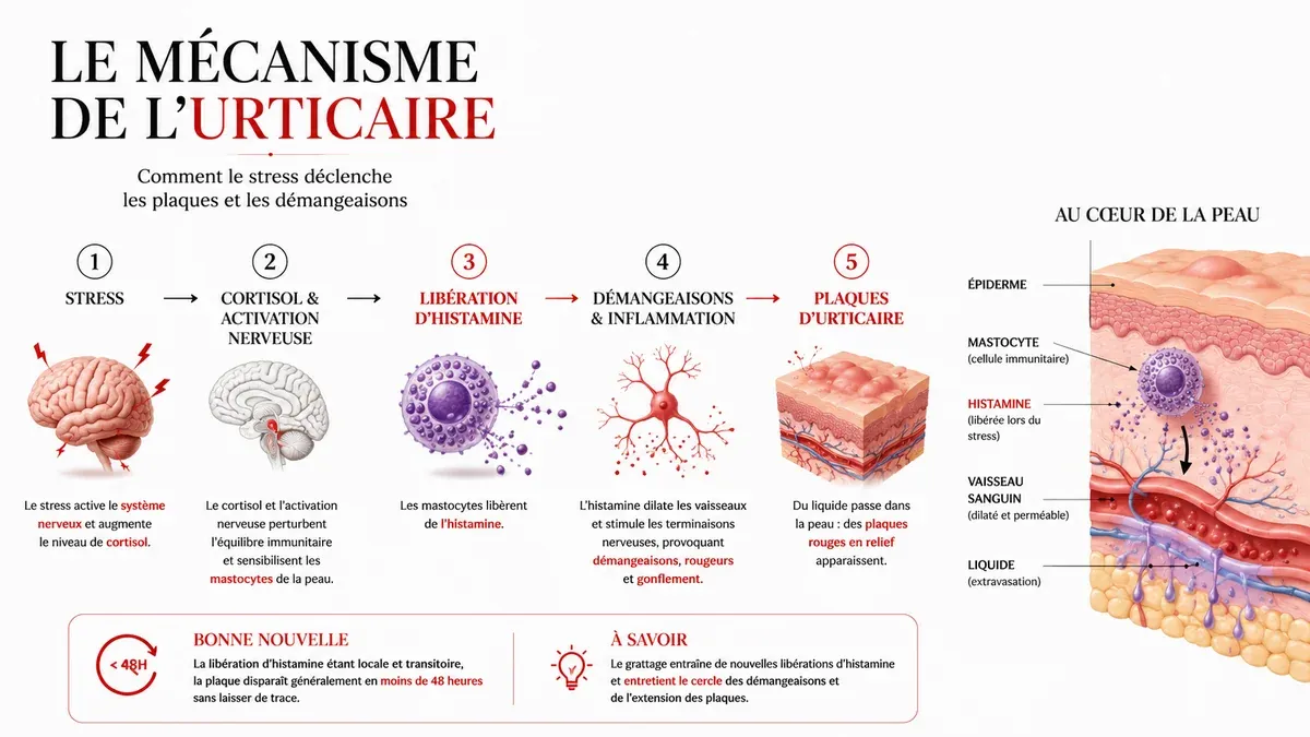 Infographie : Ce qui se passe dans la peau pendant une poussée
