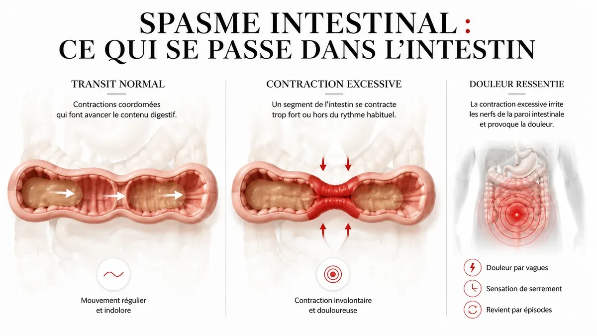 Infographie : Ce qui se passe dans votre intestin pendant un spasme