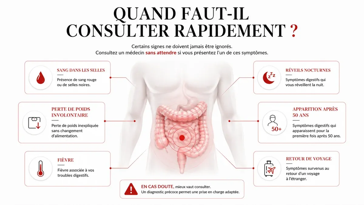 Infographie : Quand s'inquiéter et consulter rapidement