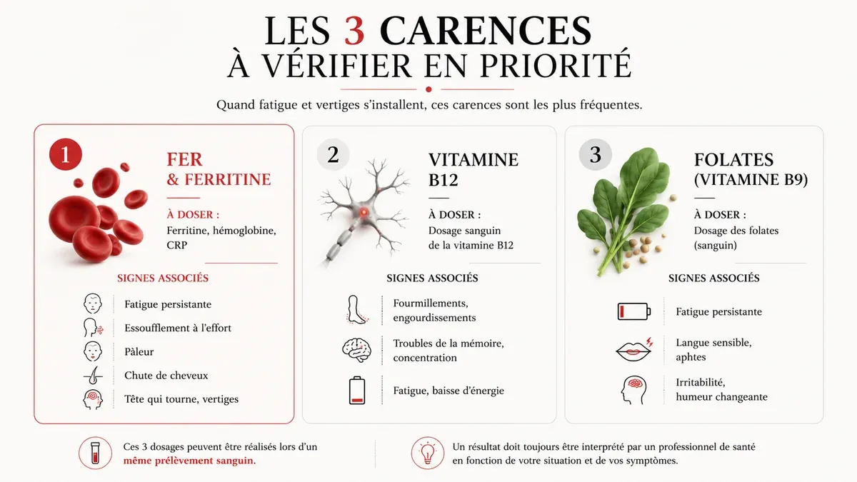 Infographie : Quelles carences donnent la tête qui tourne