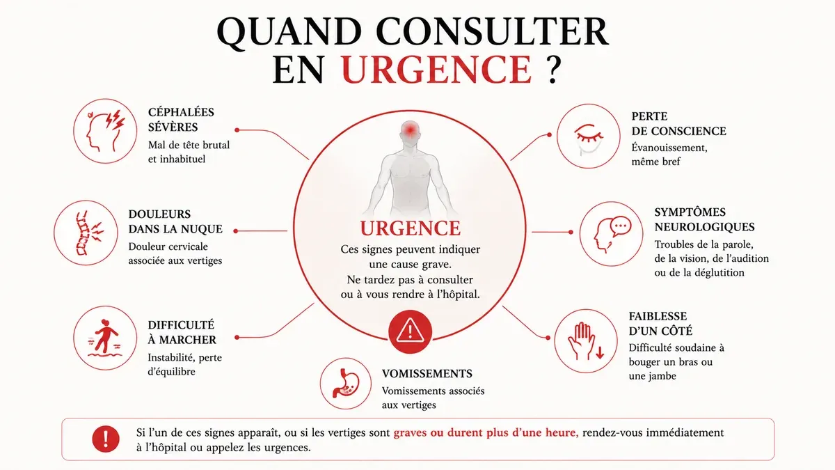 Infographie : Les signes qui imposent une prise en charge immédiate