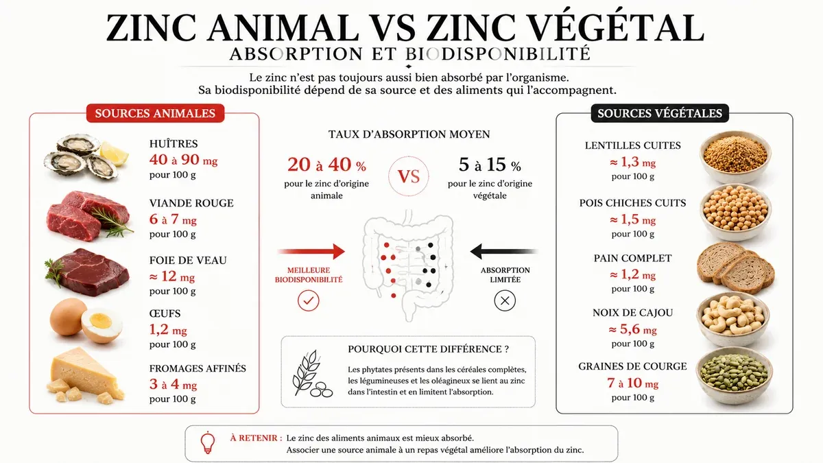 Infographie : Pourquoi les phytates limitent l'absorption du zinc végétal