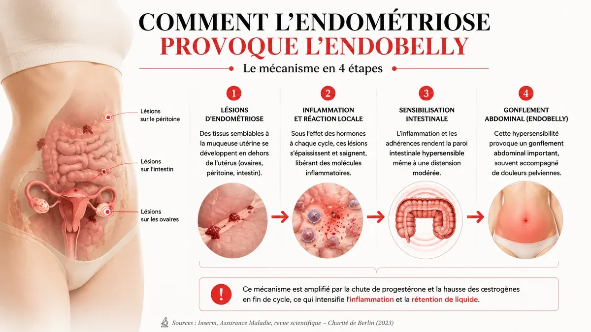 Infographie : Pourquoi l'endométriose fait gonfler le ventre à ce point