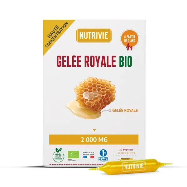Produit Gelée Royale Bio 2000 mg de la marque Nutrivie