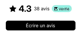 La note moyenne de 4,3 sur 5 pour 38 avis vérifiés du Solar Protect SPF 50+ sur le site officiel