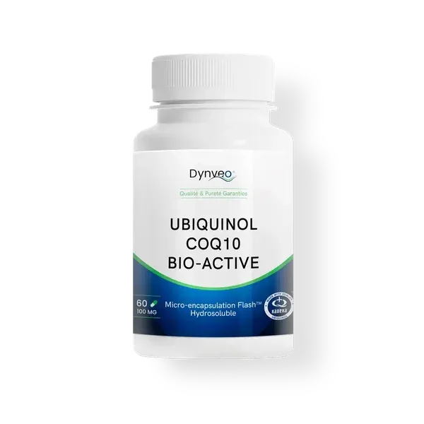 Flacon d ubiquinol Kaneka coenzyme Q10 Dynveo 60 gélules