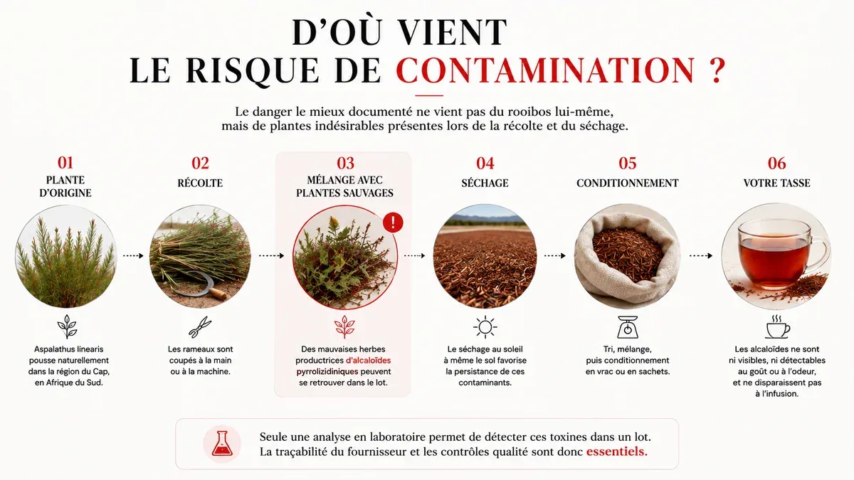 Infographie : Le vrai sujet de contamination, les alcaloïdes pyrrolizidiniques