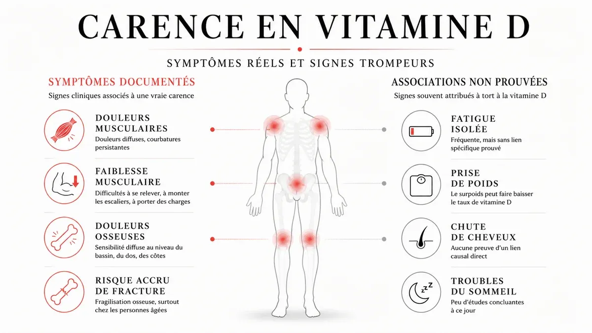 Infographie : Les symptômes qui signent vraiment une carence