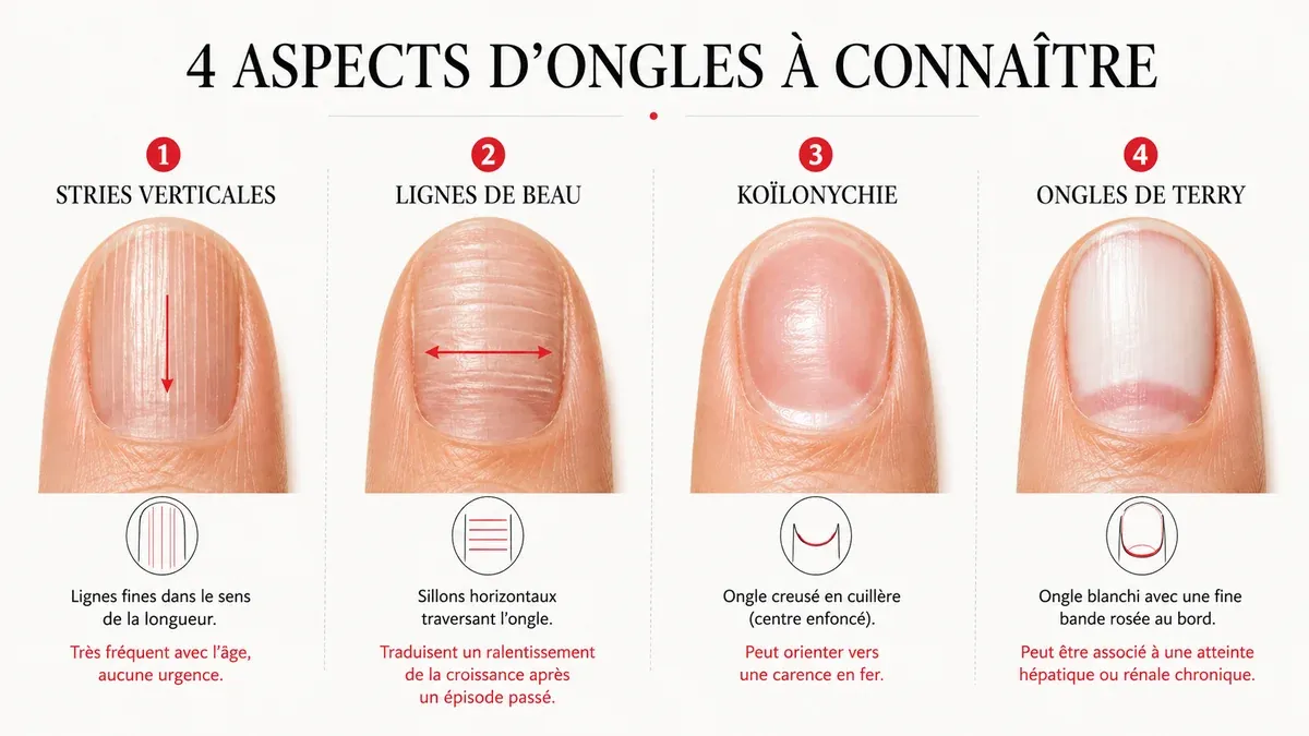 Infographie : Quand consulter pour des ongles striés
