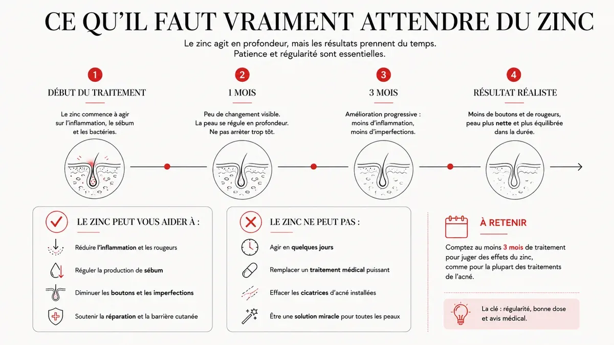 Infographie : Quelle dose de zinc et combien de temps