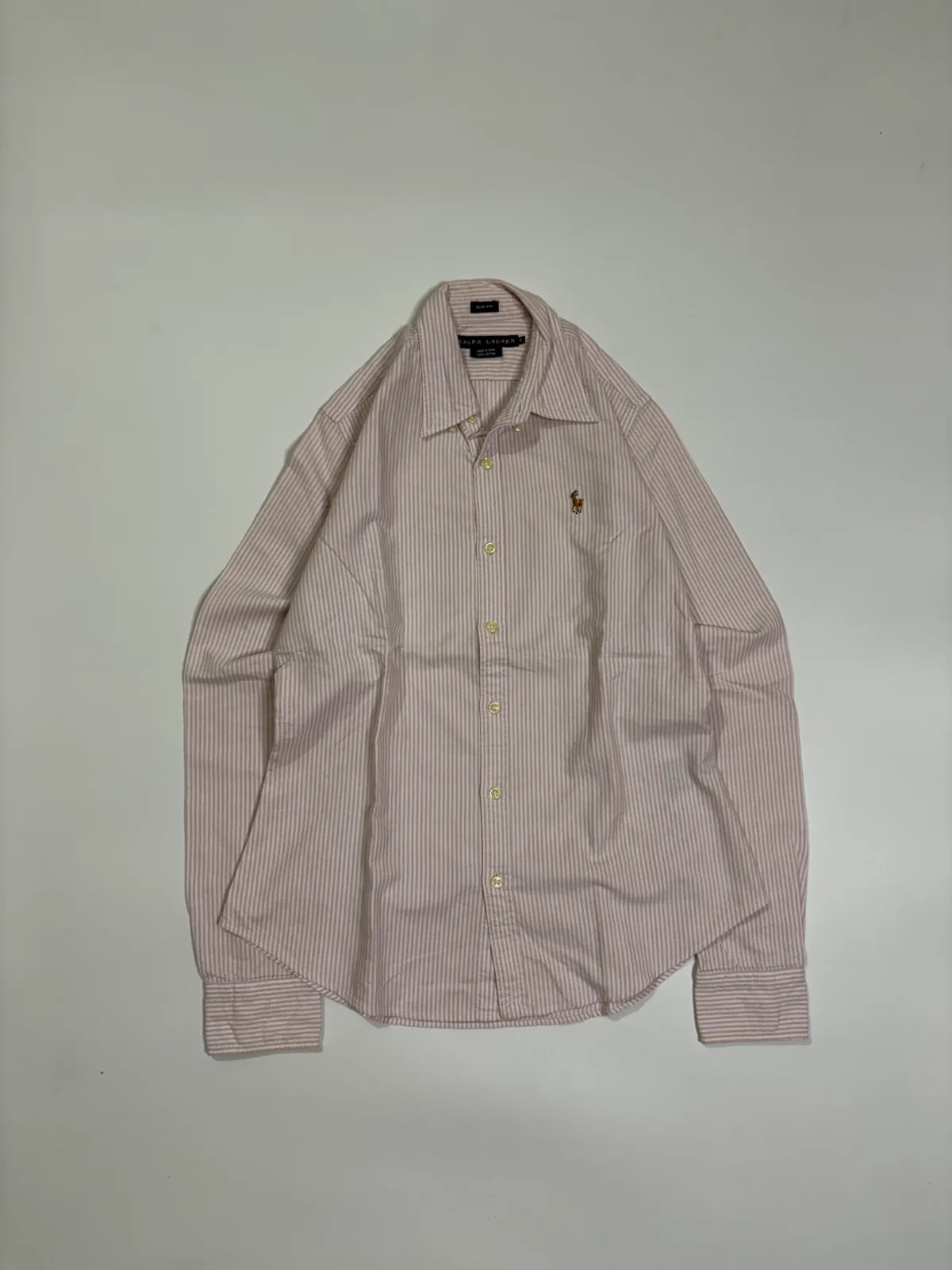 Ralph Lauren Pink Stripe Premium Oxford Shirt