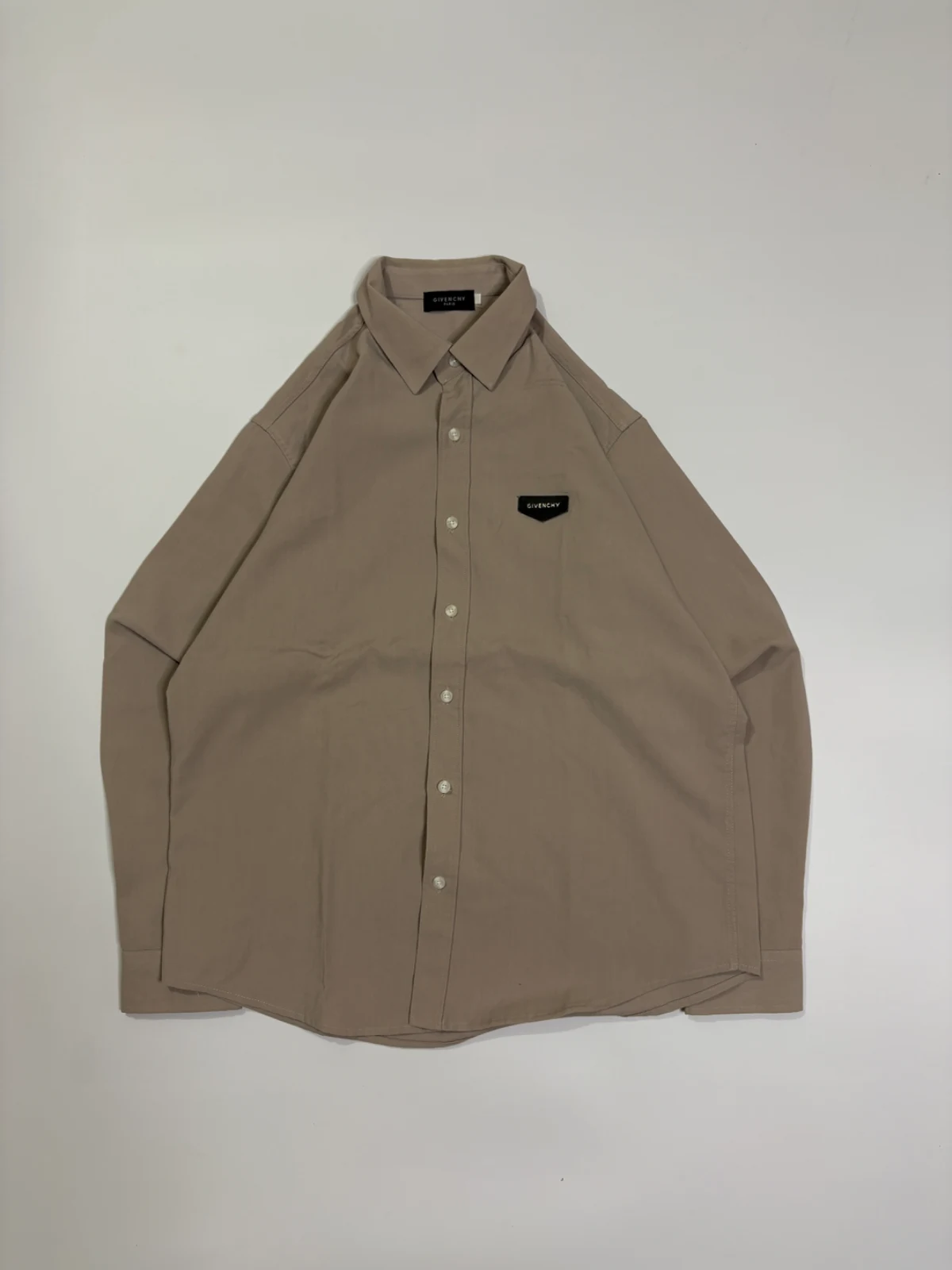 Givenchy Beige Premium Minimal Logo Shirt - View 1
