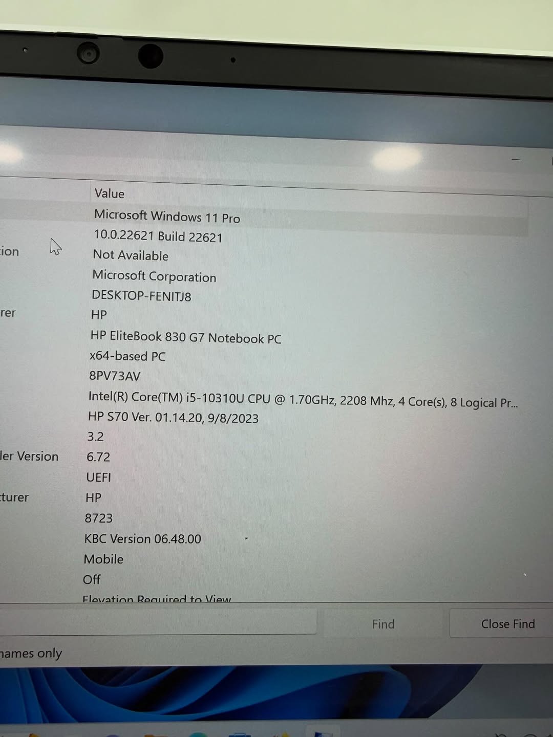 HP EliteBook 830 G7 – Intel Core i5 (10th Gen) | 8GB RAM | 256GB SSD | 13.3" Full HD touchscreen| Windows 11 Pro