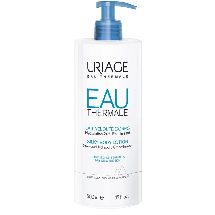 produit-uriage eau thermale - lait velouté hydratation 24h effet lissant - corps - peaux sèches et sensibles, 500ml
