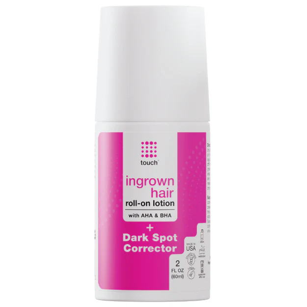 produit-touch skincare-lotion à bille contre les poils incarnés avec aha et bha - 2 oz crème contre les poils incarnés pour une épilation facile des bosses et des poils
