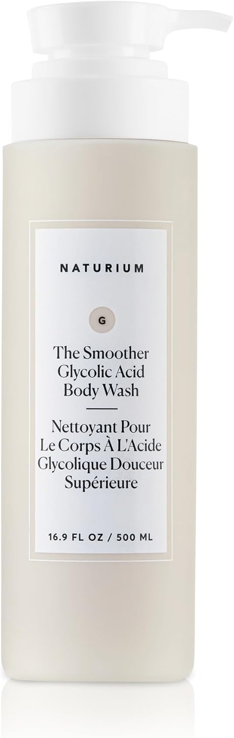 produit- Naturium-The Smoother Glycolic Acid Body Wash|Gel douche exfoliant à l’acide glycolique