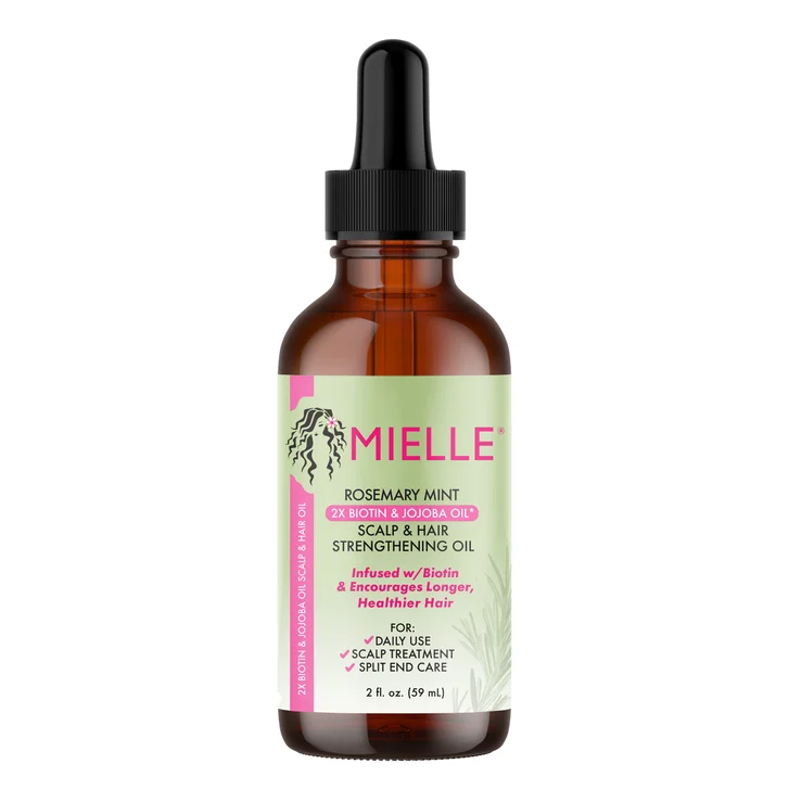 produit-MIELLE - Rosemary Mint 2x Biotin & Jojoba Scalp & Hair Strengthening Oil,  Huile Fortifiante Pour Le Chevelu Et Les Cheveux au romarin et à la menthe