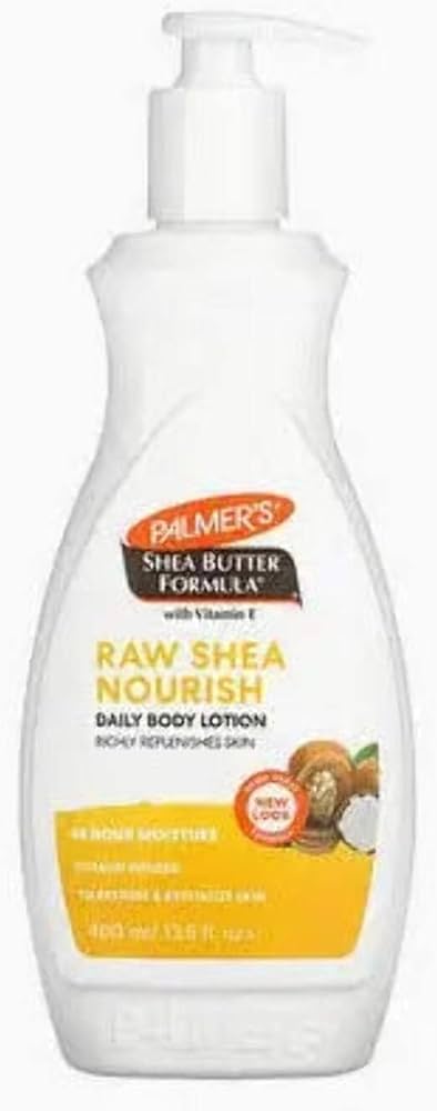 produit-palmers - shea butter raw shea nourish daily lotion |lait corporel nourrissant au beurre de karité 400ml