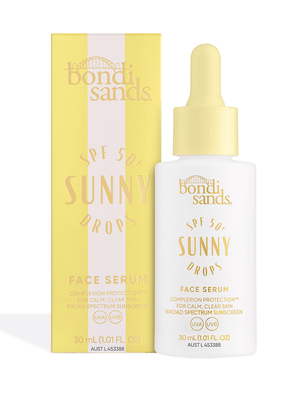 produit-bondi sands - sunny drops spf 50+ face serum| protection solaire fluide à base d'eau spf 50+