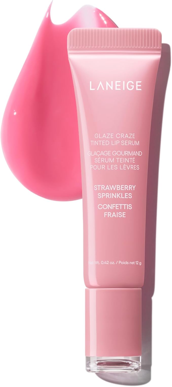 produit- laneige - glaze craze tinted lip serum, strawberry sprinkles|