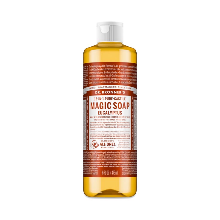 produit-Dr. Bronner's - Magic Soap18-IN-1 Pur Castile EUCALYPTUS |Savon de Castille liquide Eucalyptus 18-en-1