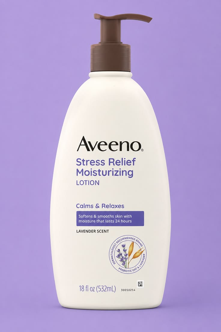 produit-aveeno stress relief moisturizing lotion – lavande 532ml 