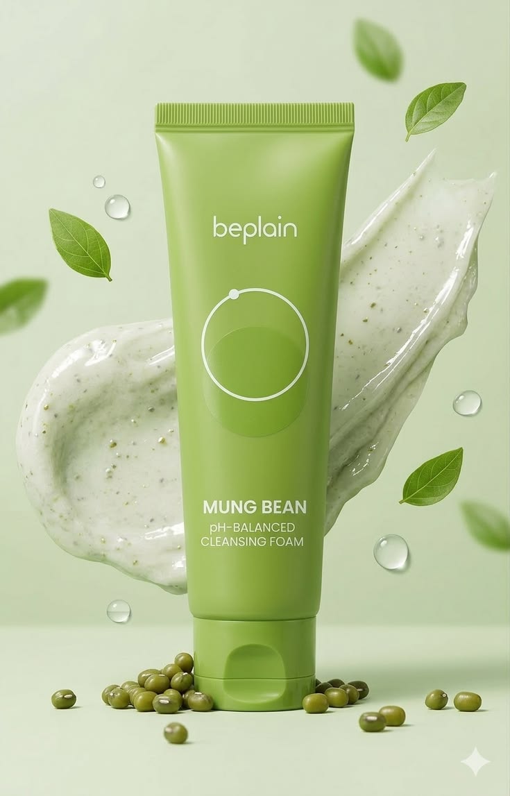 produit-beplain mung bean ph-balanced cleansing foam