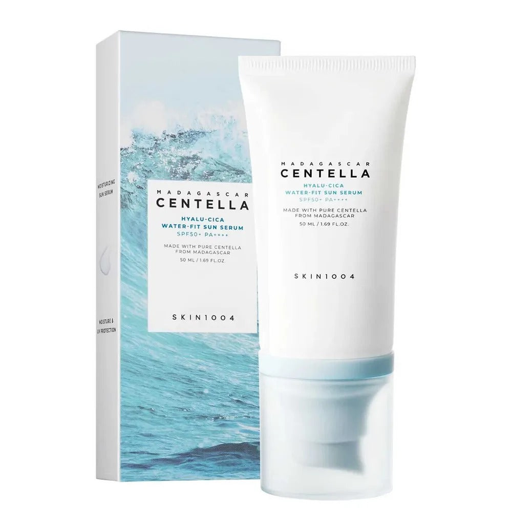 produit-skin1004 madagascar centella hyalu-cica water-fit sun serum spf50+ pa++++(avec packaging)- skin1004 sérum solaire water-fit madagascar centella hyalu-cica spf50+ pa++++ (avec packaging)