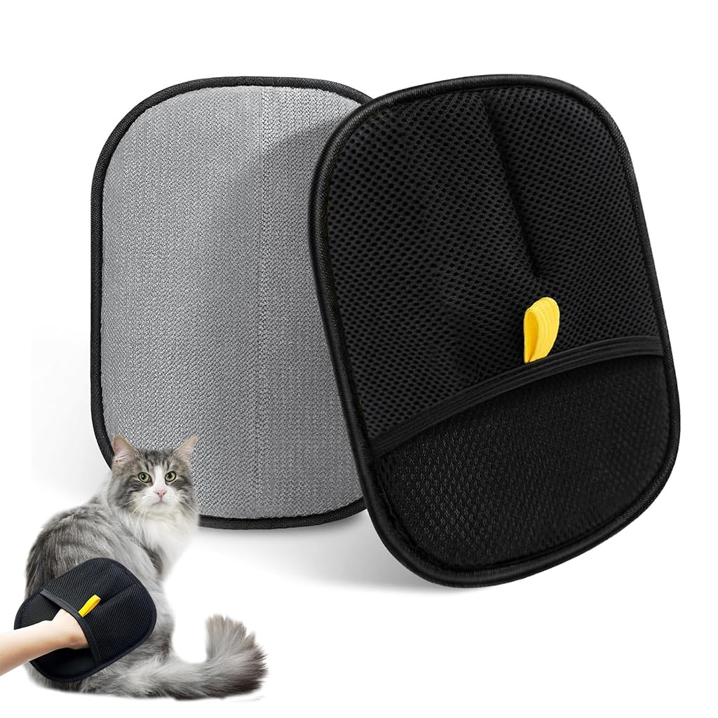 PET HAIR GROOMING GLOVES