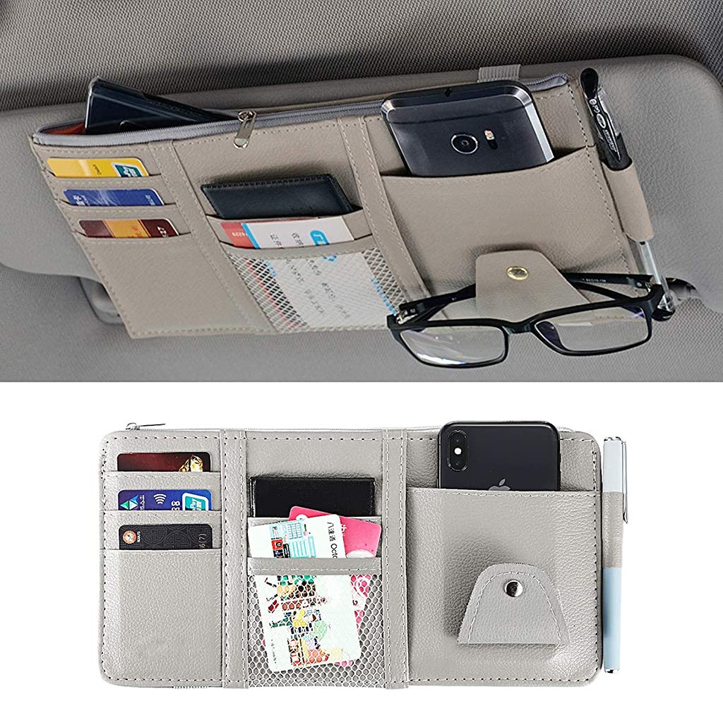 CAR VISOOR ORGANIZER WITH ZIPPER