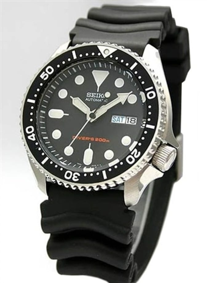 Scratch and Dent - Seiko Automatic Dive Watch with Offset Crown and Rubber Dive Strap #SKX007K1 6