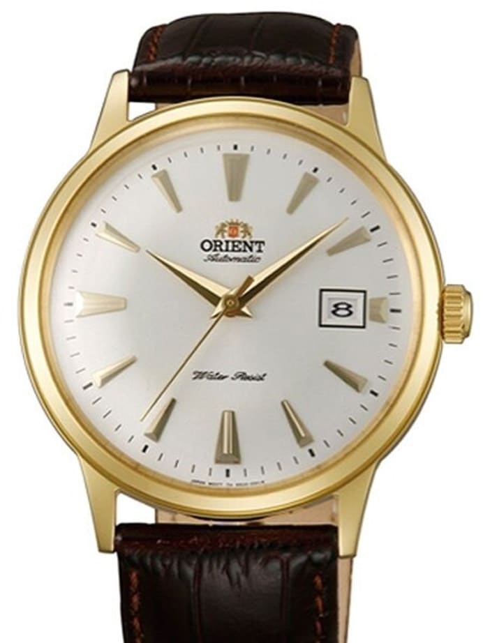 Scratch and Dent - Orient Bambino Automatic Dress Watch with White Dial, Gold tone Case #ER24003W-SND1