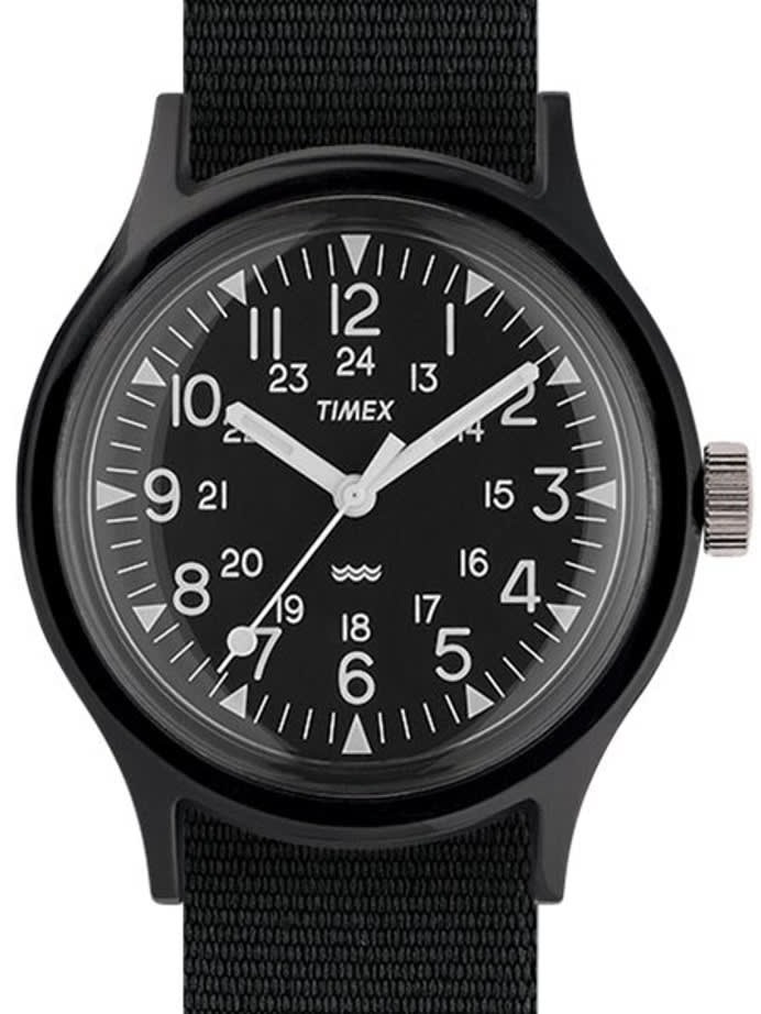 Timex 36mm MK1 Resin Quartz Watch with Black Dial and Nylon Strap #TW2R13800VQ