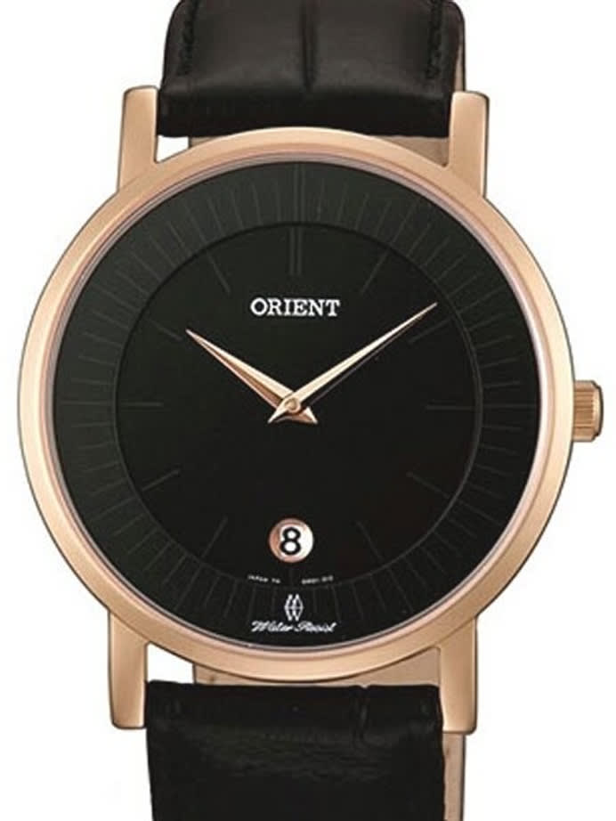 Orient Class Quartz Dress Watch with Sapphire Crystal and Rose Goldtone Case  #GW0100BB