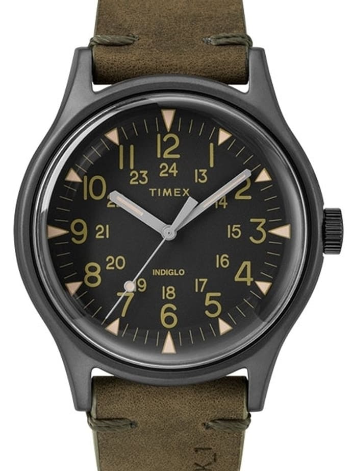 Timex 40mm MK1 Quartz Watch with Black Dial and INDIGLO Night-Light #TW2R97000VQ