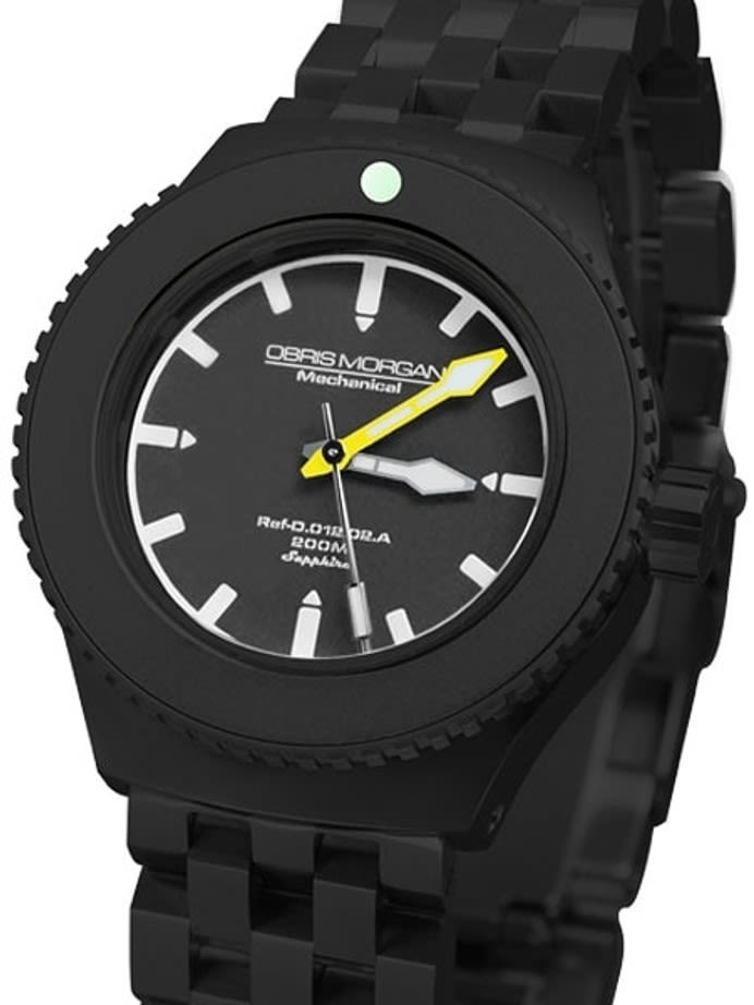 Obris Morgan Nevon Automatic Grey Dial PVD Watch with Robust Bracelet #NEVON-BPGY