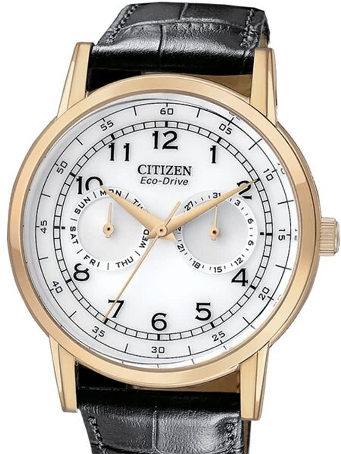 Citizen Goldtone 42mm Eco-Drive Watch with Day-Date Sub-Dials #AO9003-16A