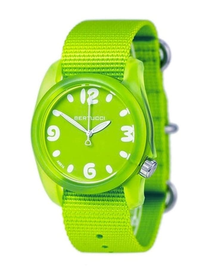 Bertucci Women's Comet Laser Green Resin Watch, Matching Nylon Strap and Dial - 11035