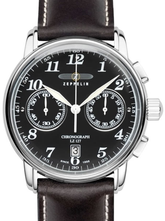 Graf Zeppelin LZ 127 Quartz Chronograph Watch with Black Dial #7678-2